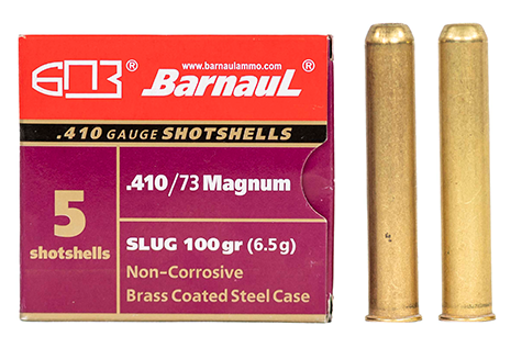 Barnaul Ammo: 410 with brass coated case